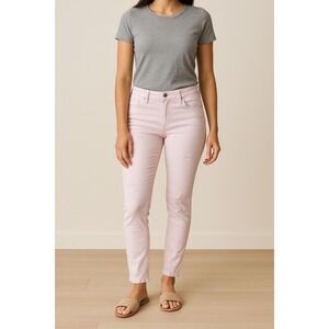 Abercrombie & Fitch Womens Pink Denim Distressed Skinny Jeans Size 27